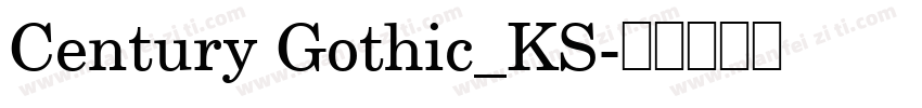 Century Gothic_KS字体转换